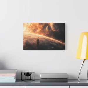 Cosmic Canvas Art Print, Space Wall Decor, Sci-Fi Home Decor, Galaxy Artwork, Astronaut Print, Celestial Gift Ideas