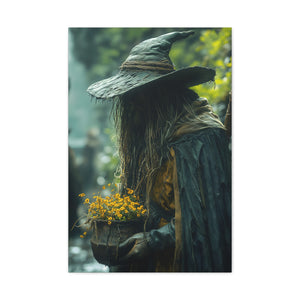 Mystical Canvas Art Print, Wall Decor, Nature Lover Gift, Autumn Decor, Wizard Painting, Fantasy Artwork