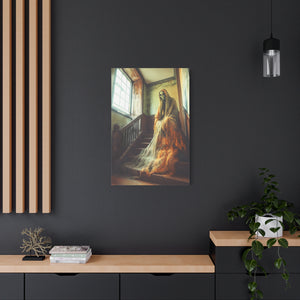 Haunting Ghost Canvas Art, Spooky Home Decor, Halloween Wall Art, Gothic Decoration, Creepy Haunted Print
