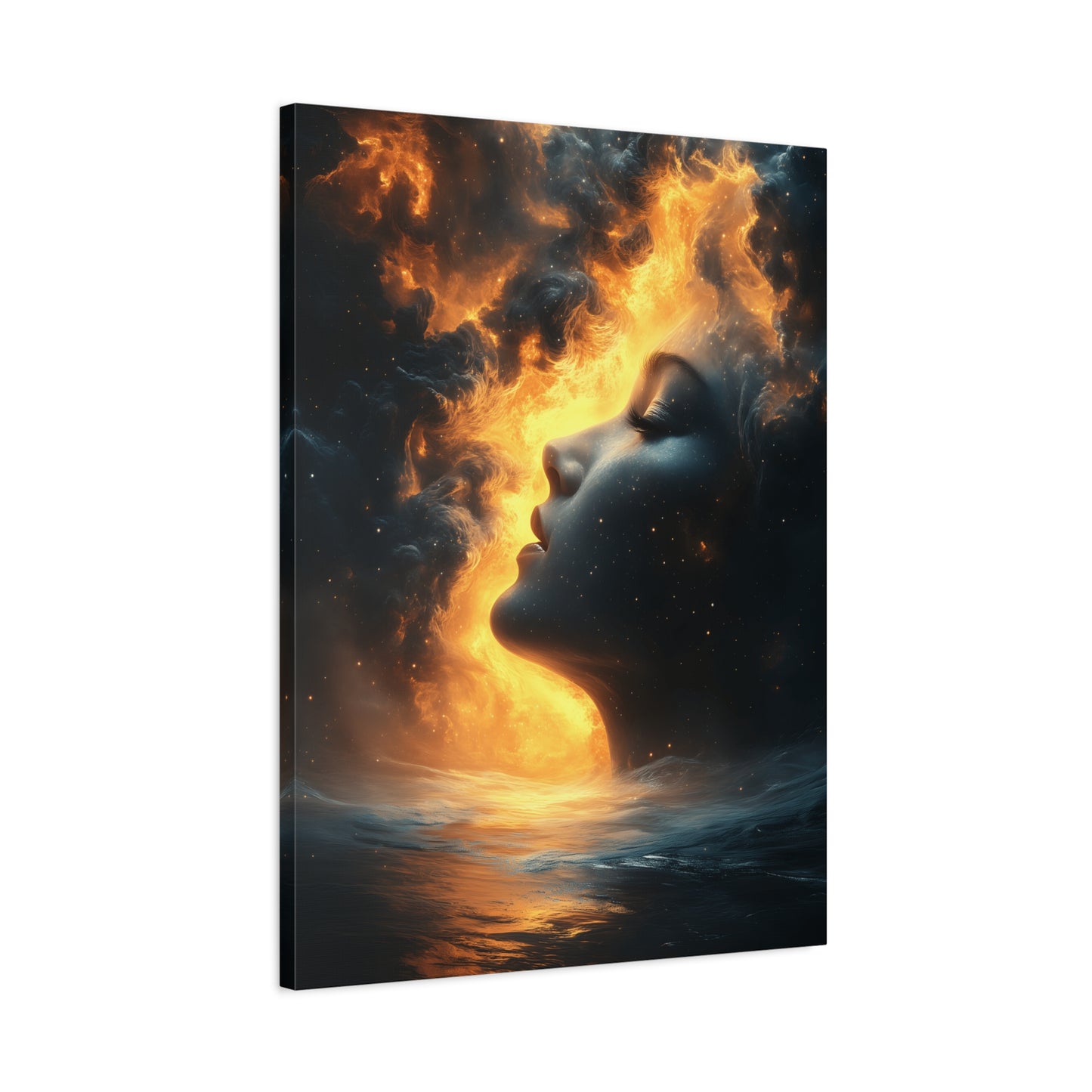 Canvas Wall Art, Modern Portrait, Abstract Design, Home Decor, Unique Gift, Inspirational Art, Boho Decor, Dreamy Atmosphere