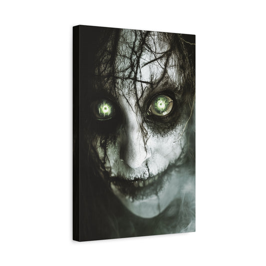 Creepy Horror Canvas Wall Art, Spooky Decor for Halloween, Haunted House Decor, Dark Art Print, Unique Gift for Horror Fans
