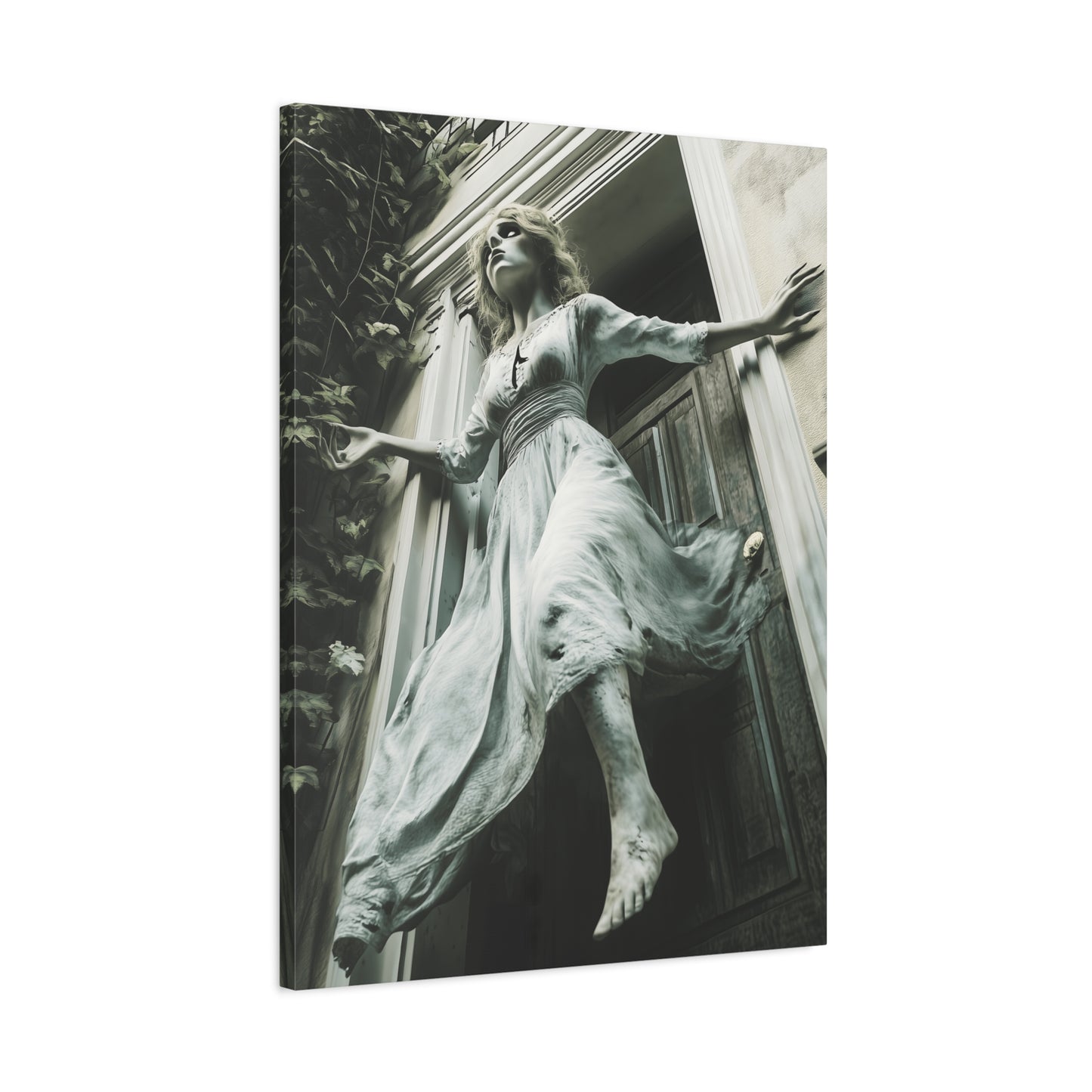 Eerie Fantasy Wall Art Canvas, Dark Atmosphere Decor, Gothic Home Decor, Haunting Art for Halloween, Unique Gift Idea