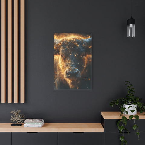 Stretched Canvas Wall Art, Bull Artwork for Home Decor, Rustic Farmhouse Style, Perfect Gift for Animal Lovers, Ideal for Living Room [...]