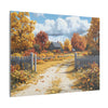 Autumn Décor, Canvas Art, AI Autumn Landscape, Nature Artwork Gift, Modern Wall Hanging, Unique Wall Art