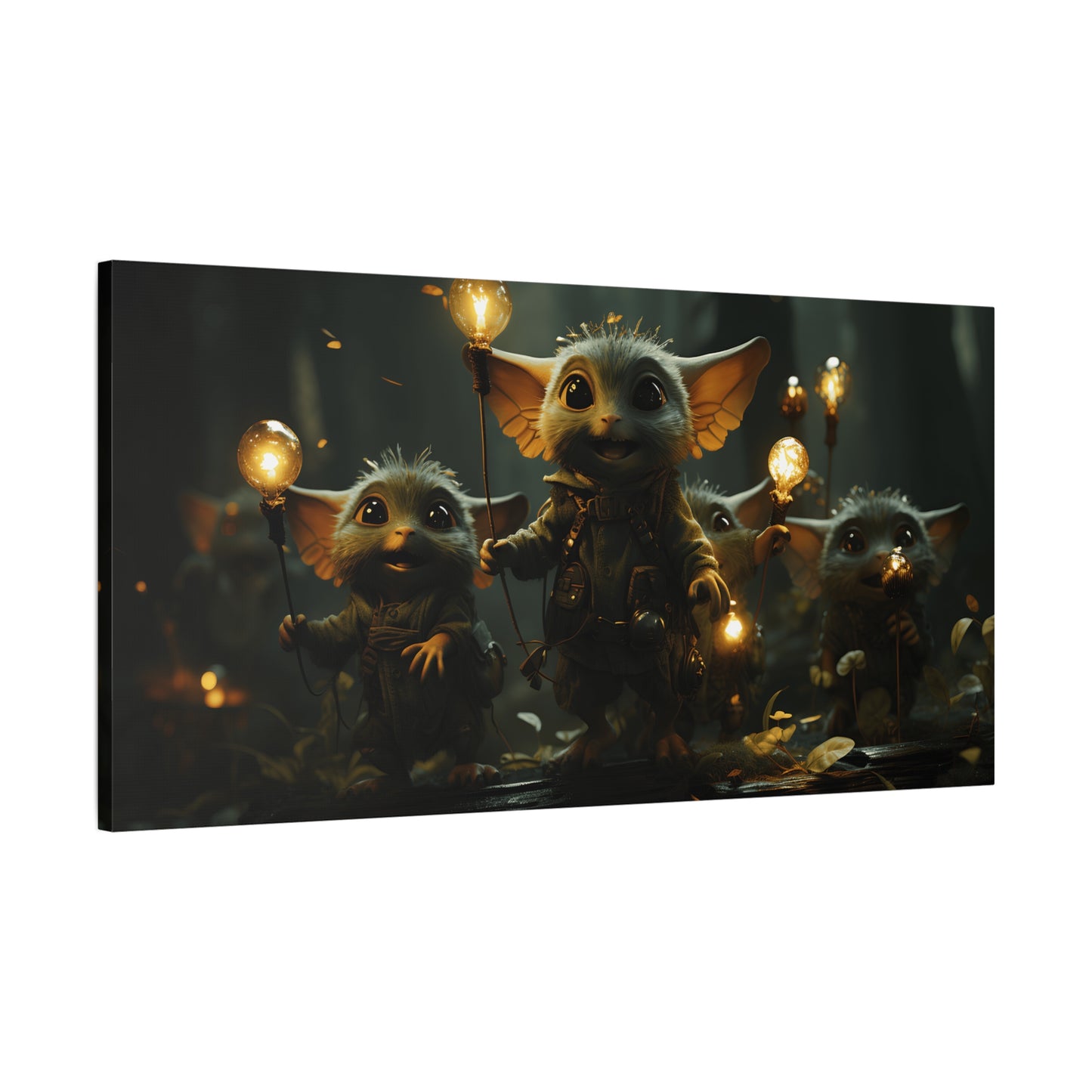 Whimsical Creature Canvas Art, Magic Decor, Playful Wall Art, Fantasy Home Decor, Kids Room Art