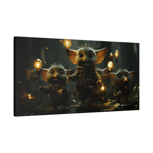 Whimsical Creature Canvas Art, Magic Decor, Playful Wall Art, Fantasy Home Decor, Kids Room Art