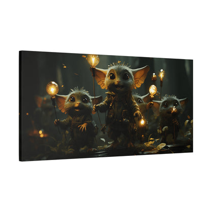 Whimsical Creature Canvas Art, Magic Decor, Playful Wall Art, Fantasy Home Decor, Kids Room Art