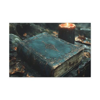 Mystical Canvas Art Print, Wall Decor for Wizardry Lovers, Fantasy Room Decoration, Gift for Bookworm, Gothic Home Accent