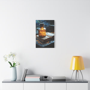 Illuminated Canvas Art, Cozy Home Decor, Gift for Book Lovers, Unique Wall Art, Enchanted Decoration