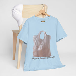 Funny Graphic Tee - Wanna Touch My Sac? Unisex Heavy Cotton Shirt, Gift for Friends, Casual Wear, Humor T-Shirt, Birthday Gift