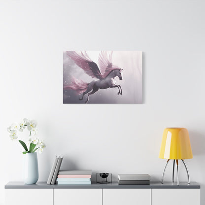 Fantasy Winged Horse Canvas Wall Art, Magical Home Décor, Gift for Horse Lovers, Fairy Tale Art, Dreamy Artwork