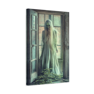 Haunting Matte Canvas Wall Art, Creepy Home Decor, Gothic Decor, Halloween Decoration, Spooky Art Piece