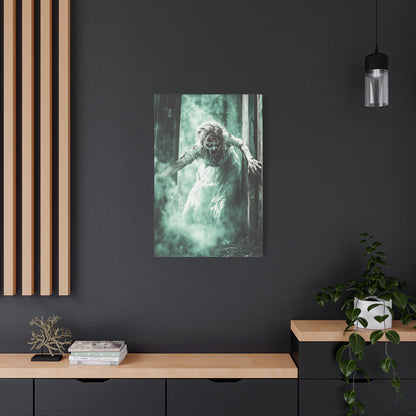 Haunting Matte Canvas Print, Wall Art for Halloween, Scary Decor, Spooky Home Decoration, Horror Lovers Gift, Creepy Artwork