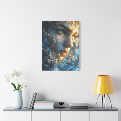 Artistic Canvas Print - Abstract Water Woman | Ocean-Themed Décor, Gallery Wall Art - BldyLcks Designs