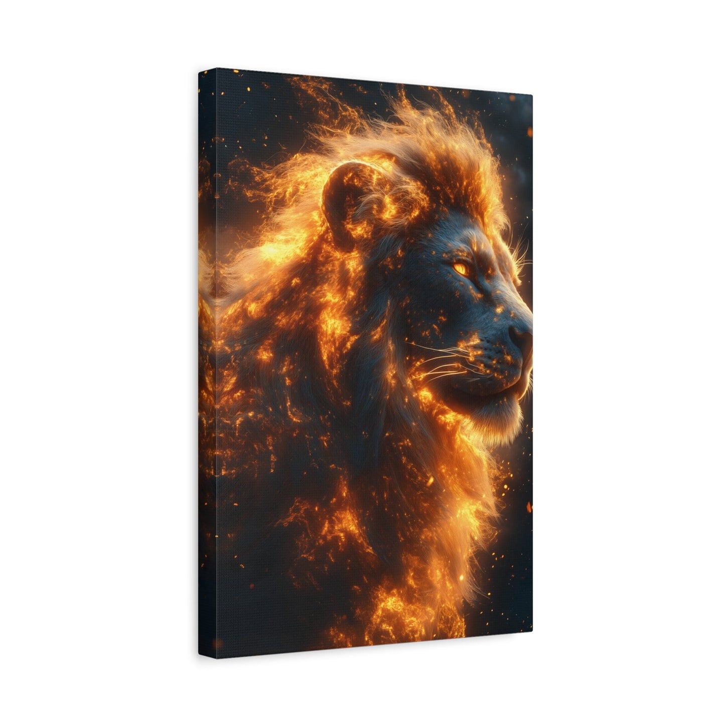 Fierce Lion Canvas Artwork, Wild Animal Decor, Bold Home Wall Art, Inspirational Gift, Unique Lion Print, Modern Decor