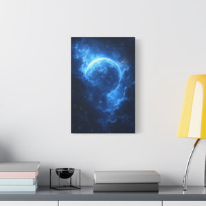 Stellar Canvas Art Print, Galaxy Wall Décor, Celestial Home Decoration, Starry Night Artwork, Cosmic Blue Decor