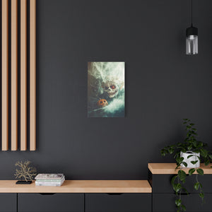 Spooky Halloween Wall Art, Framed Canvas Print, Haunted Decor, Gothic Artwork, Home Decor for Fall Celebrations