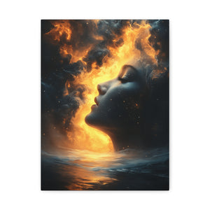 Canvas Wall Art, Modern Portrait, Abstract Design, Home Decor, Unique Gift, Inspirational Art, Boho Decor, Dreamy Atmosphere