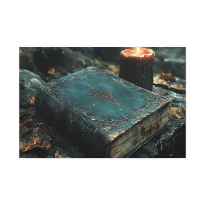 Mystical Canvas Art Print, Wall Decor for Wizardry Lovers, Fantasy Room Decoration, Gift for Bookworm, Gothic Home Accent