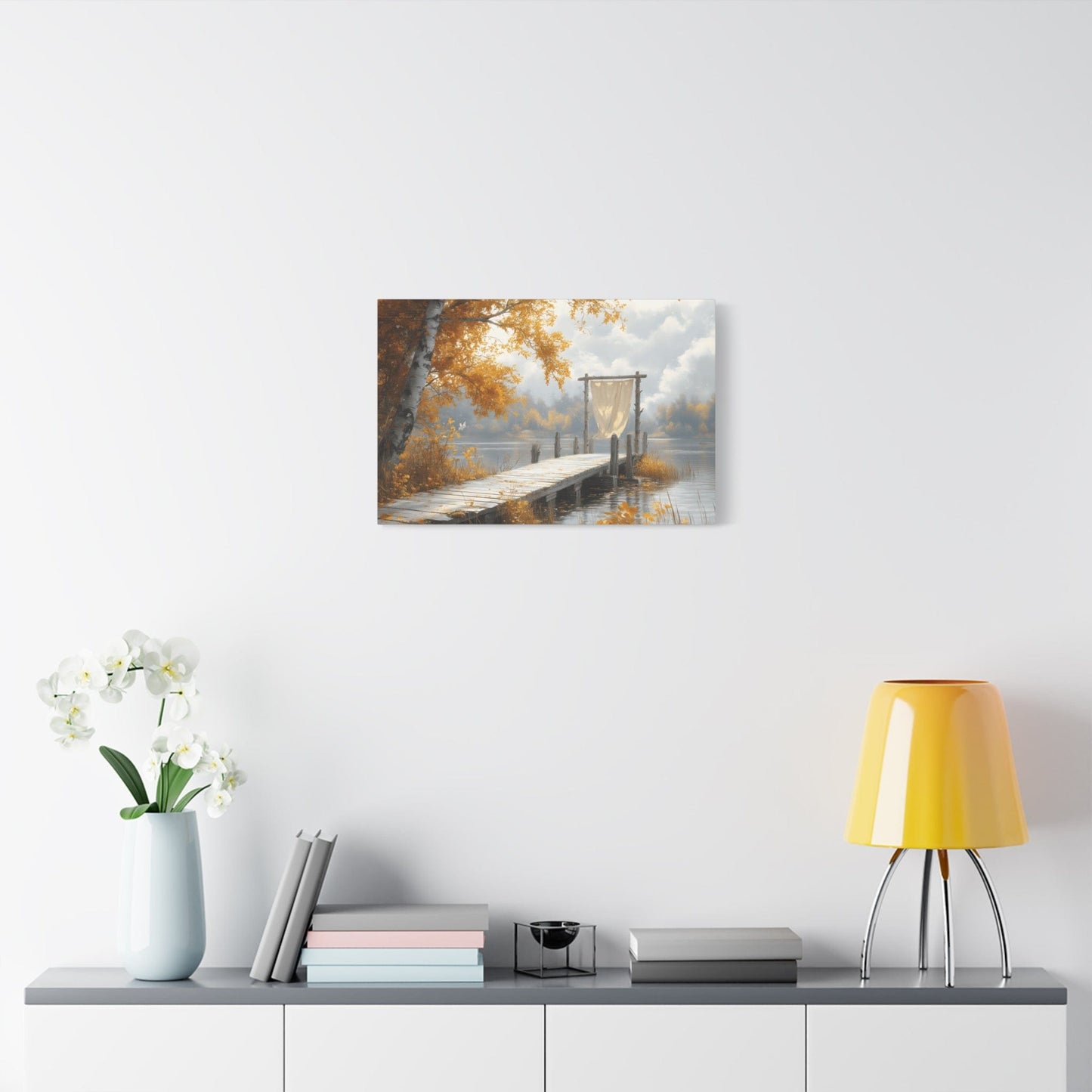 Autumn Serenity Wall Art, Cozy Home Decor, Nature Canvas, Fall Decor, Landscape Artwork, Gift for Nature Lovers