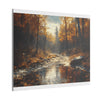 Autumn Décor, Canvas Art, AI Autumn Landscape, Nature Artwork Gift, Modern Wall Hanging, Unique Wall Art