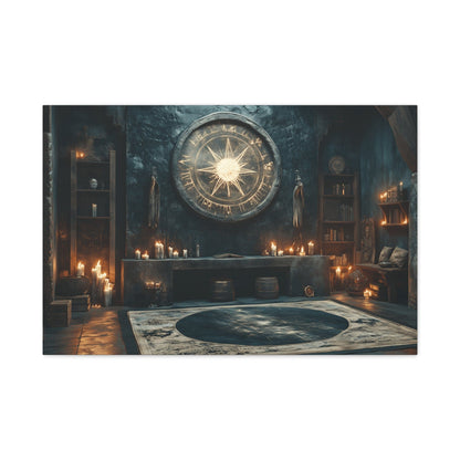 Mystical Matte Canvas Wall Art, Gothic Home Decor, Spiritual Room Decoration, Witchy Aesthetic, Bohemian Wall Hanging