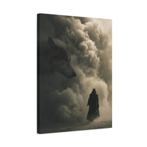 Mystical Wolf Canvas Art, Nature Lover Gift, Wall Decor, Home Aesthetic, Fantasy Art, Animal Lovers, Unique Gift Idea