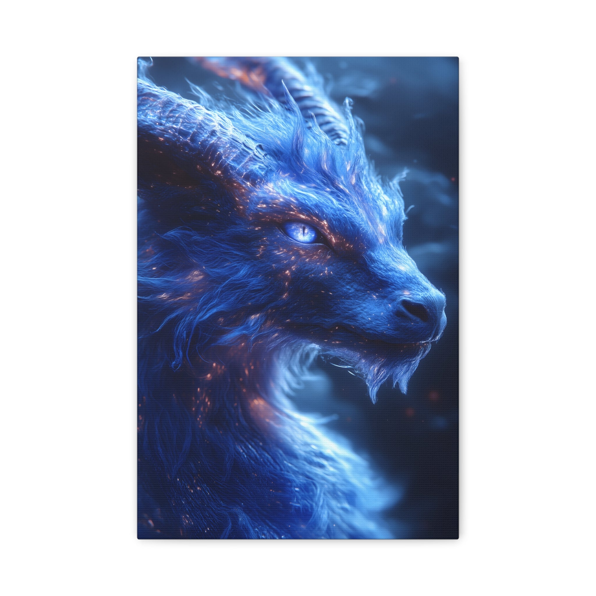 Mystical Creature Canvas Print, Dragon Wall Art, Fantasy Home Decor, Unique Gifting, Gothic Art Piece, Bedroom Aesthetic
