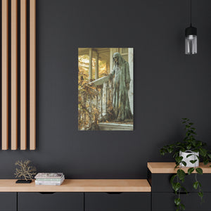 Spooky Gothic Canvas Art, Halloween Decor, Haunted House Wall Art, Creepy Home Decor, Dark Aesthetic