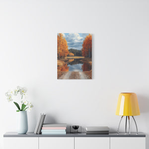 Autumn Landscape Canvas Print, Nature Wall Art, Fall Decor, Rustic Home Decor
