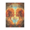 Canvas Art, Gemini Astrological Sign, Stretched Canvas Print, AI Art, Matte Finish, Home Décor Wall Art