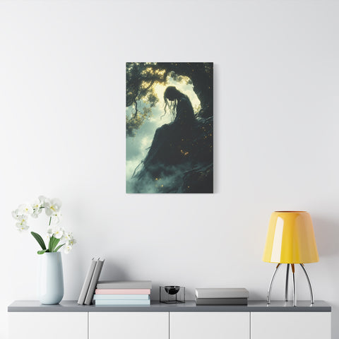 Mystical Forest Canvas Art, Dreamy Home Decor, Bohemian Wall Art, Enchanted Forest Print, Ethereal Nature Artwork, Gift for Nature Lovers