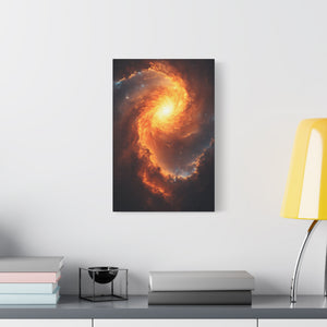 Galactic Swirl Canvas Art, Cosmic Wall Decor, Galaxy Home Decor, Celestial Art Piece, Space-themed Artwork, Gift for Astronomers