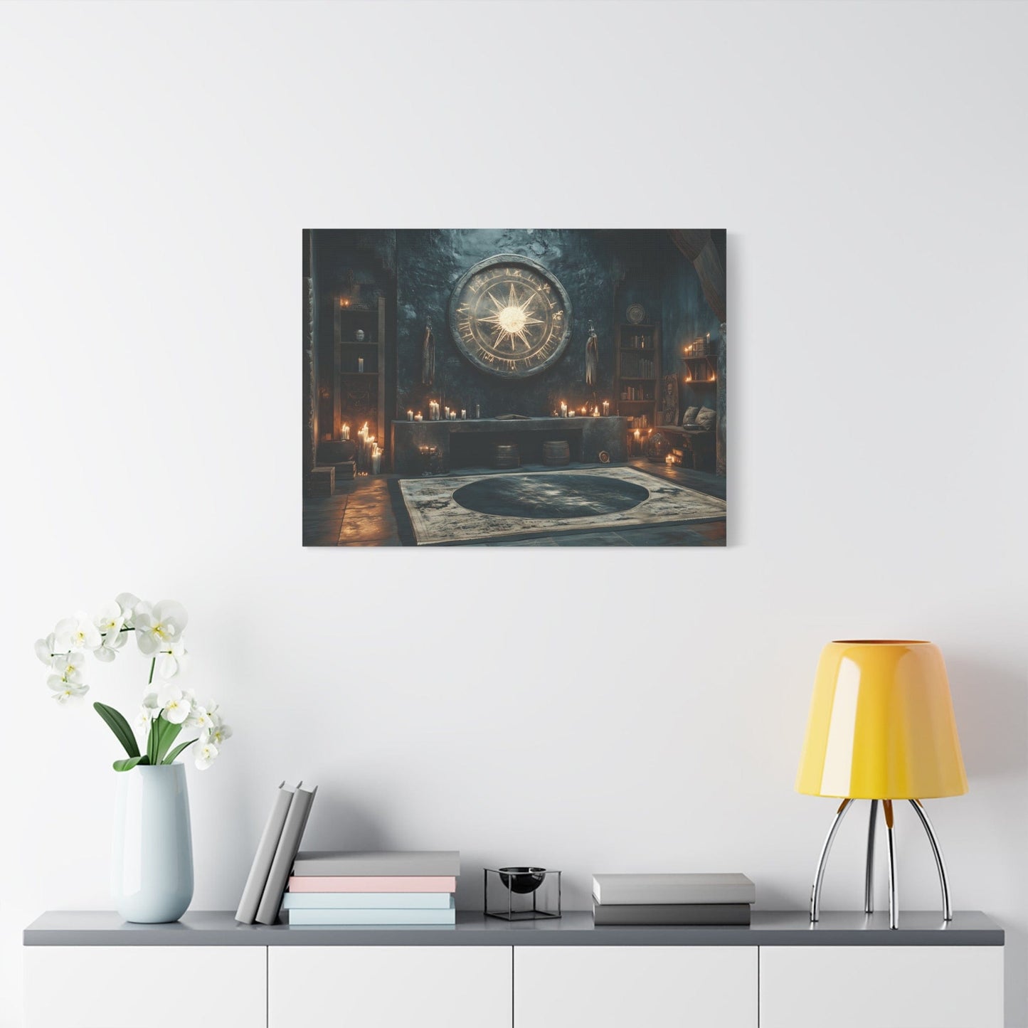Mystical Matte Canvas Wall Art, Gothic Home Decor, Spiritual Room Decoration, Witchy Aesthetic, Bohemian Wall Hanging