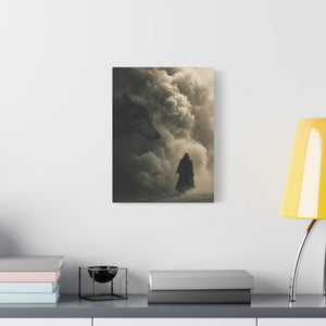 Mystical Wolf Canvas Art, Nature Lover Gift, Wall Decor, Home Aesthetic, Fantasy Art, Animal Lovers, Unique Gift Idea