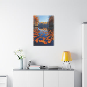 Autumn Reflections Canvas Print, Fall Decor, Nature Wall Art, Home Interior, Seasonal Artwork, Perfect Gift for All Occasions