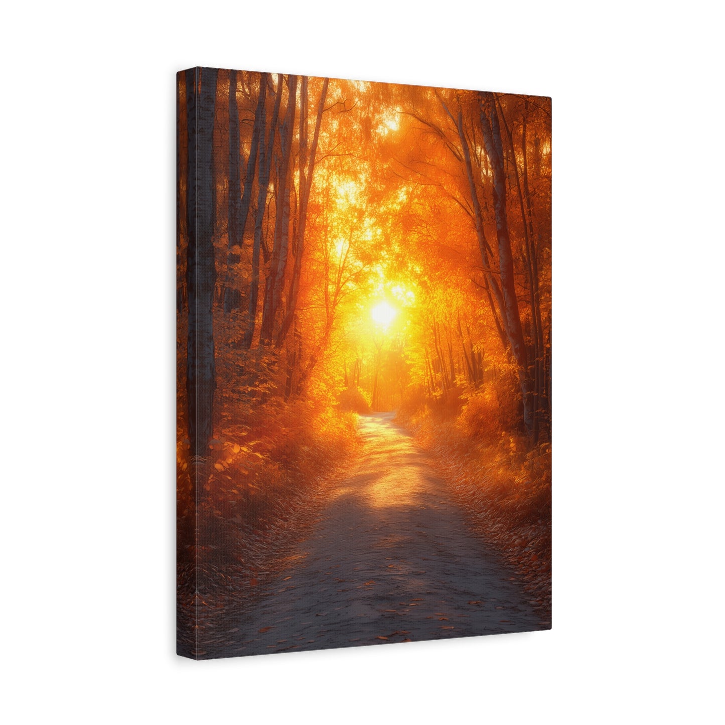 Autumn Pathway Canvas Print, Fall Decor, Nature Wall Art, Home Decor, Gift for Nature Lovers, Cozy Living Room Decoration