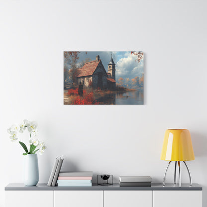 Rustic Art Canvas, Wall Decor, Home Decoration, Cozy Living Room, Nature Scene, Ideal for Holidays