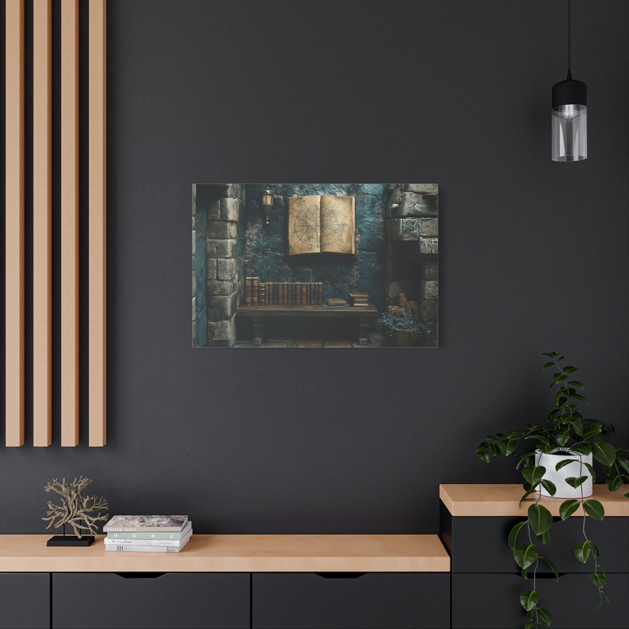 Fantasy Book Nook Wall Art, Cozy Home Decor, Literary Gifts, Reading Corner Artwork, Book Lovers Decor, Magical Canvas Print