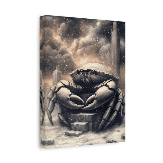 Intricate Crab Art Canvas Print, Coastal Decor, Ocean Lover Gift, Modern Wall Art, Nautical Home Accent