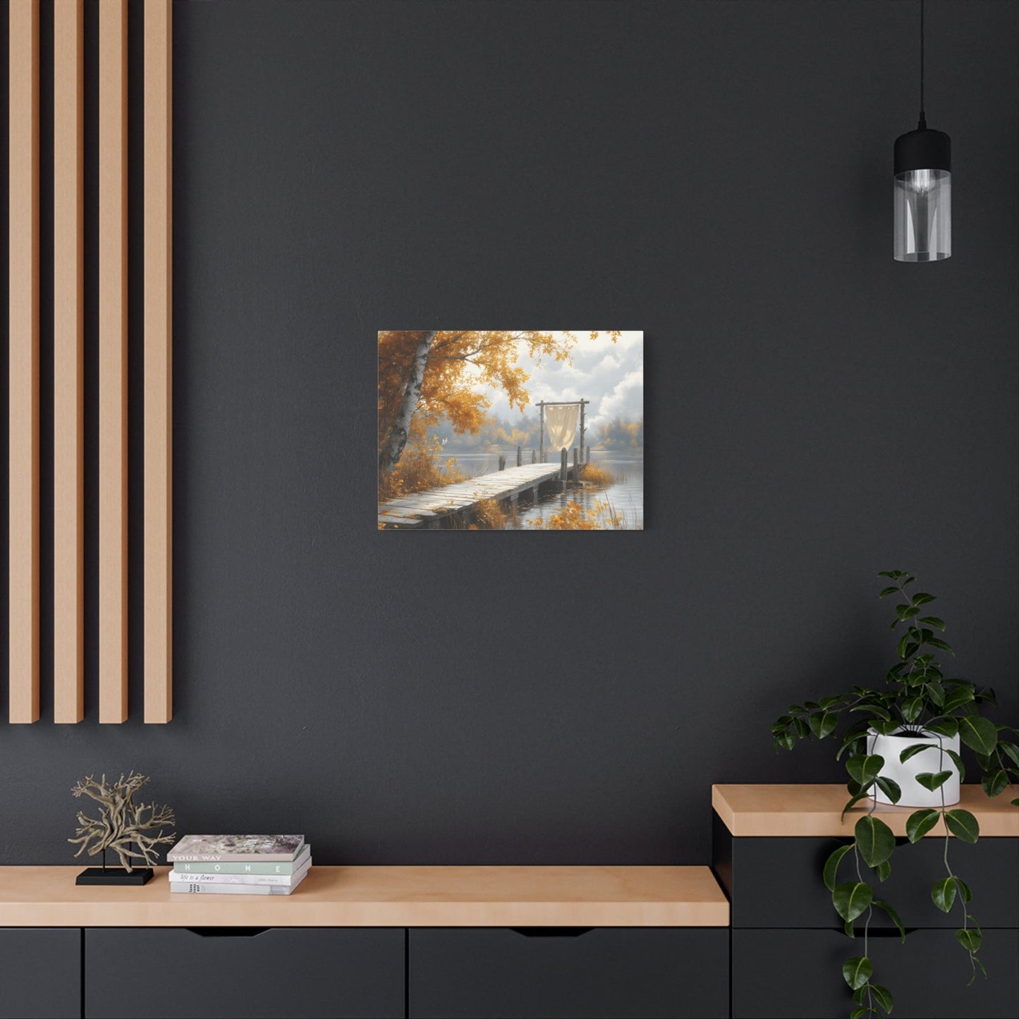 Autumn Serenity Wall Art, Cozy Home Decor, Nature Canvas, Fall Decor, Landscape Artwork, Gift for Nature Lovers