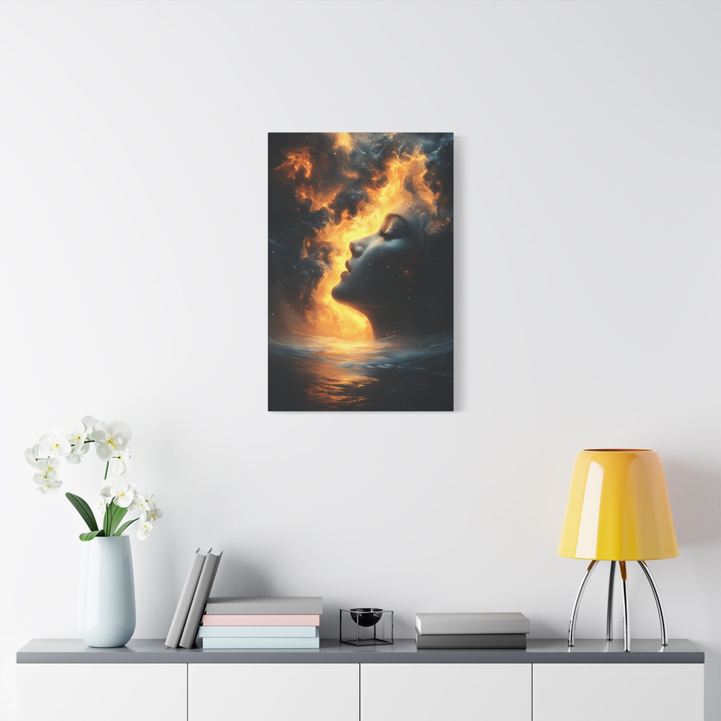 Canvas Wall Art, Modern Portrait, Abstract Design, Home Decor, Unique Gift, Inspirational Art, Boho Decor, Dreamy Atmosphere