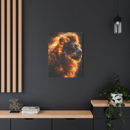 Fierce Lion Canvas Artwork, Wild Animal Decor, Bold Home Wall Art, Inspirational Gift, Unique Lion Print, Modern Decor