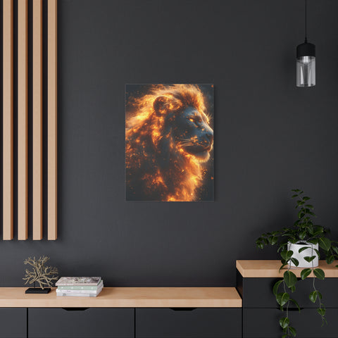 Fierce Lion Canvas Artwork, Wild Animal Decor, Bold Home Wall Art, Inspirational Gift, Unique Lion Print, Modern Decor