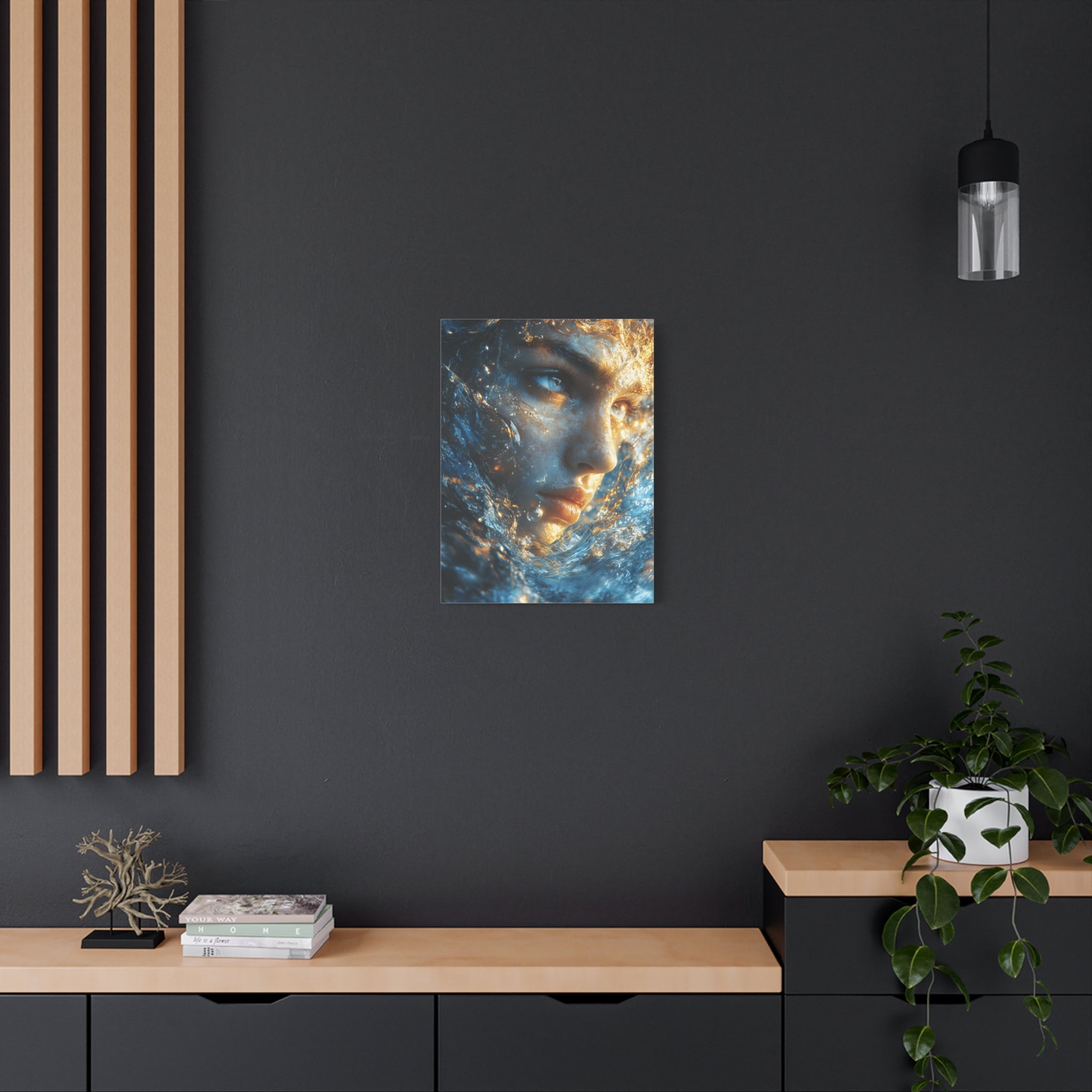 Artistic Canvas Print - Abstract Water Woman | Ocean-Themed Decor, Gallery Wall Art, Unique Home Decoration, Aquatic Aesthetic, Gift
