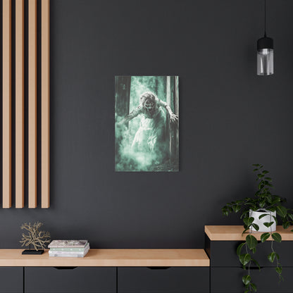 Haunting Matte Canvas Print, Wall Art for Halloween, Scary Decor, Spooky Home Decoration, Horror Lovers Gift, Creepy Artwork