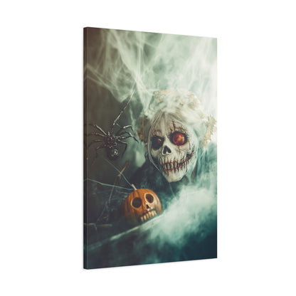 Spooky Halloween Wall Art, Framed Canvas Print, Haunted Decor, Gothic Artwork, Home Decor for Fall Celebrations
