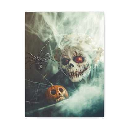 Spooky Halloween Wall Art, Framed Canvas Print, Haunted Decor, Gothic Artwork, Home Decor for Fall Celebrations