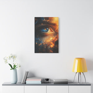 Cosmic Eye Wall Art Canvas, Mystical Home Decor, Celestial Art, Space Lover's Gift - BldyLcks Designs