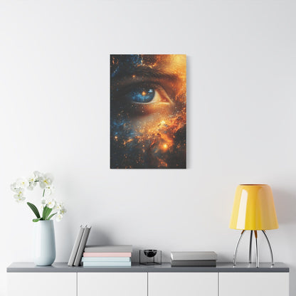 Cosmic Eye Wall Art Canvas, Mystical Home Decor, Celestial Art, Space Lover's Gift, Unique Wall Decor